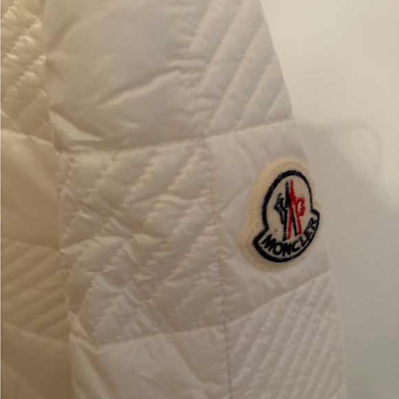 Moncler - Size 6 USA Light Checkered Jacket (Moncler 44) Color: Natural / Cream